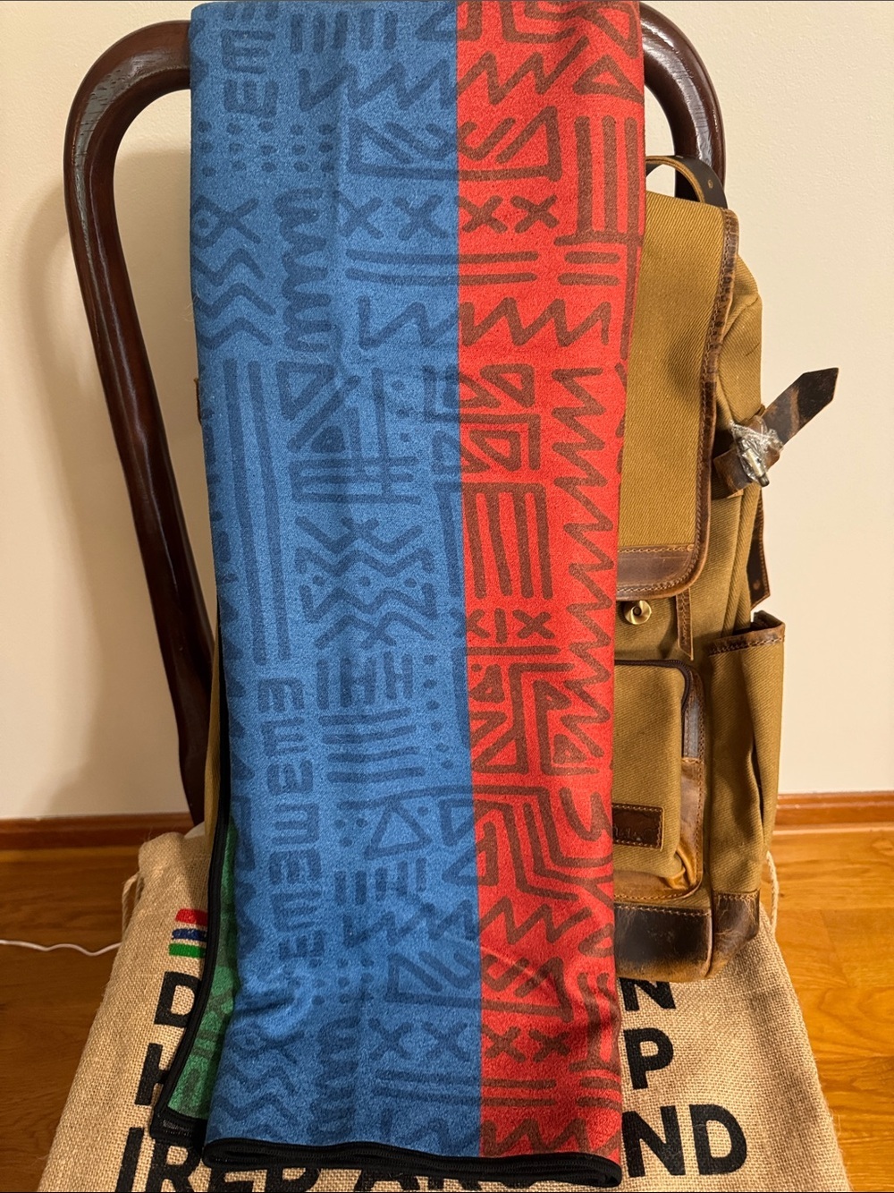 Bucket List Family Canvas Backpack with Buckle Straps, travel blanket - Picture 7 of 8